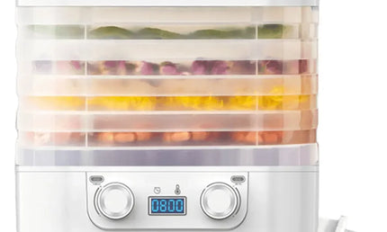 Obst- und Gemüsetrockner mit 5 Ebenen & Thermostat – bis zu 48h Dauerbetrieb