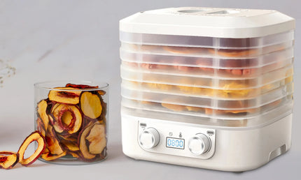 Obst- und Gemüsetrockner mit 5 Ebenen & Thermostat – bis zu 48h Dauerbetrieb