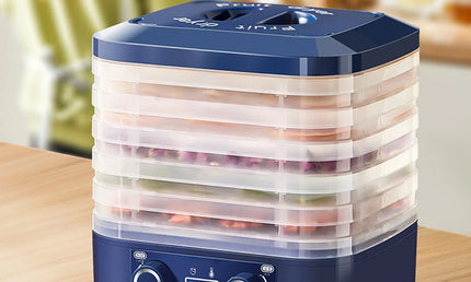 Obst- und Gemüsetrockner mit 5 Ebenen & Thermostat – bis zu 48h Dauerbetrieb