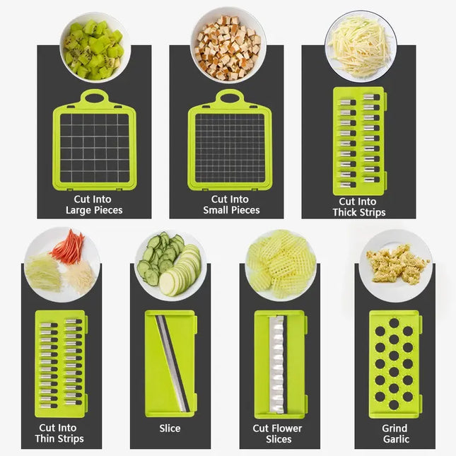 Chop & Slice Pro – 16-teiliges Set für schnelle und einfache Küchenvorbereitung