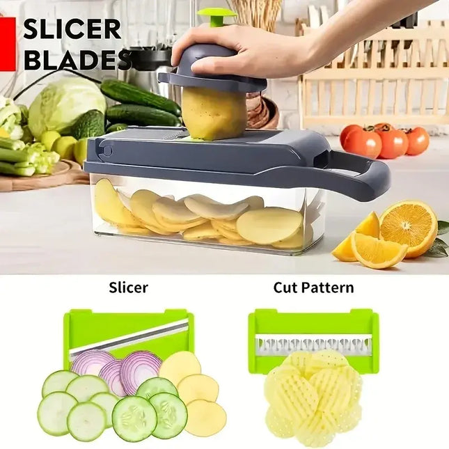 Chop & Slice Pro – 16-teiliges Set für schnelle und einfache Küchenvorbereitung